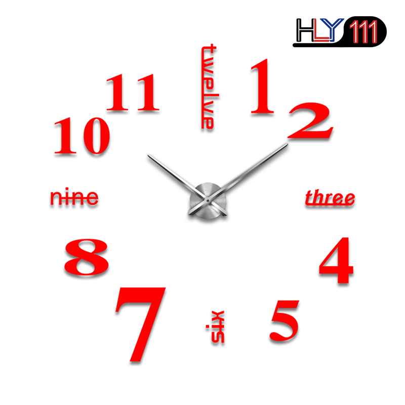3D Wall Clock Mirror Wall Stickers Creative DIY Wall Clocks Removable Art Decal Sticker Home Decor Living Room Quartz Needle Hot
