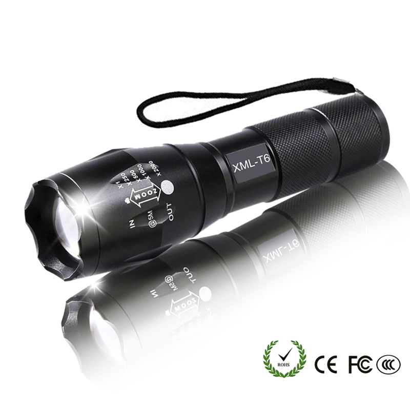 Led Flashlight Lanterna Tactical Flashlight Zoomable Waterproof Protable Outdoor Camping Bike Light