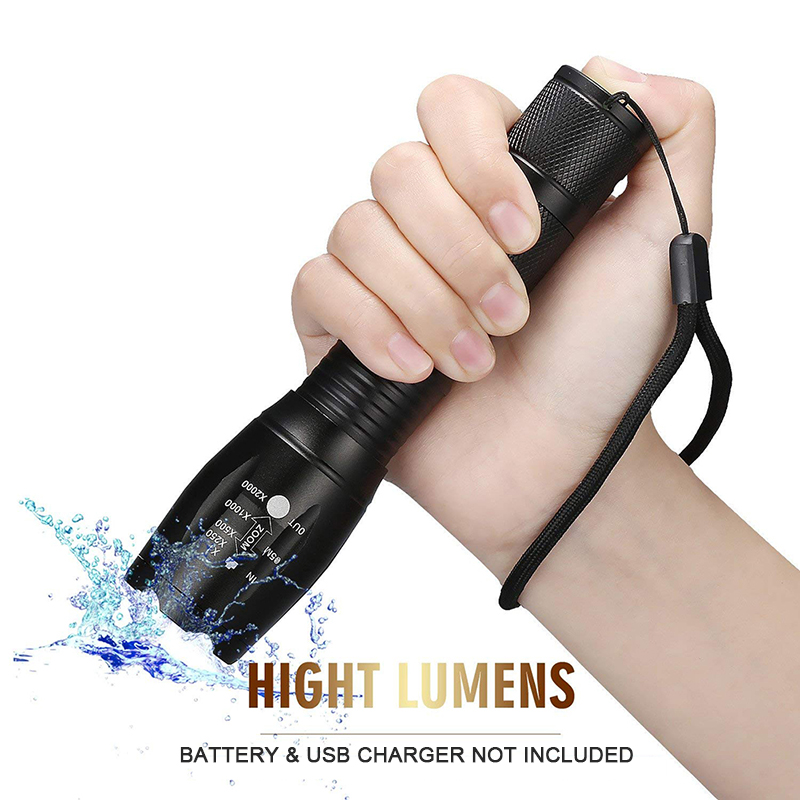 Led Flashlight Lanterna Tactical Flashlight Zoomable Waterproof Protable Outdoor Camping Bike Light
