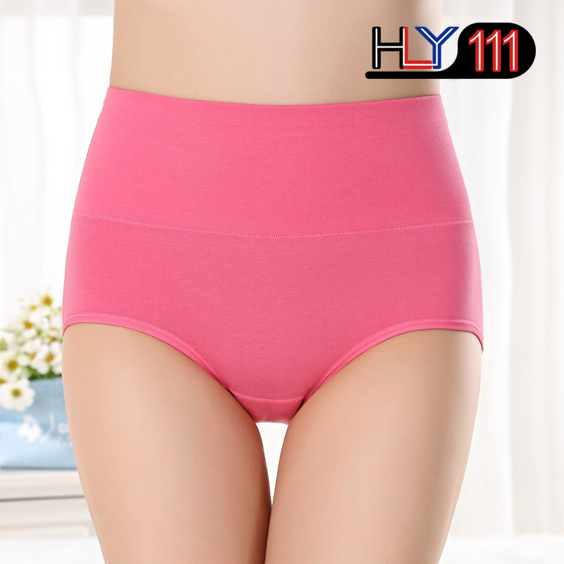 Women's briefs Comfortable Cotton High waist underwear Women Sexy Ultra-thin PantiesTummy Control