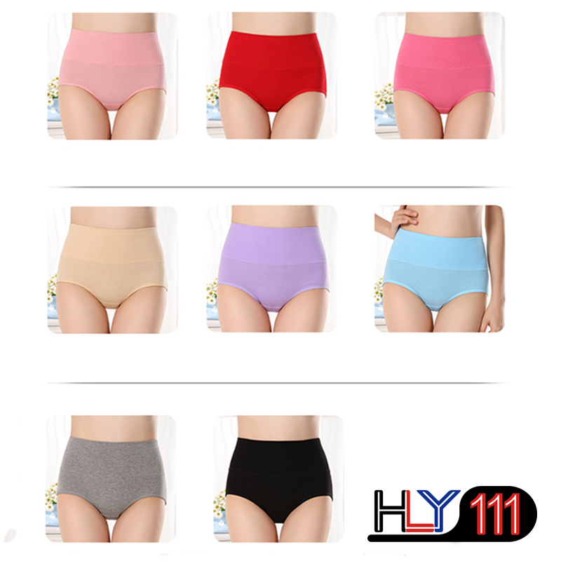 Women's briefs Comfortable Cotton High waist underwear Women Sexy Ultra-thin PantiesTummy Control