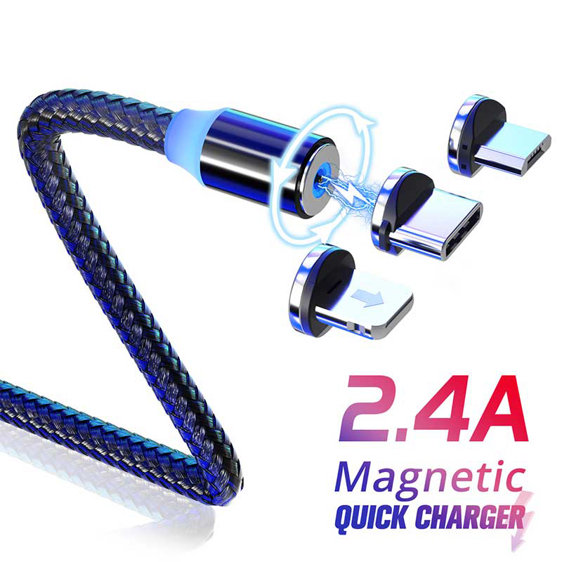 Magnetic Micro USB Cable iPhone Samsung Android Mobile Phone Fast Charging Magnet Charger Wire cord