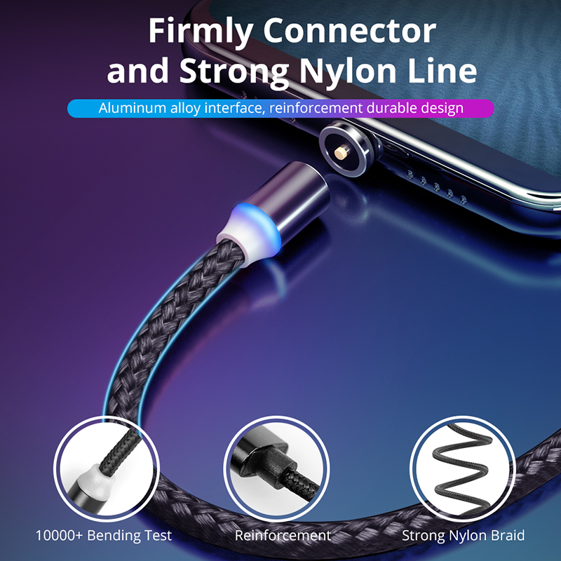 Magnetic Micro USB Cable iPhone Samsung Android Mobile Phone Fast Charging Magnet Charger Wire cord