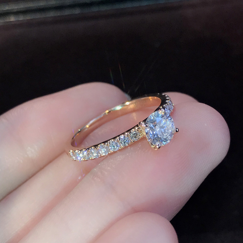New Trendy Crystal Engagement Hot Sale Rings For Women AAA White Zircon elegant rings Female jewelry