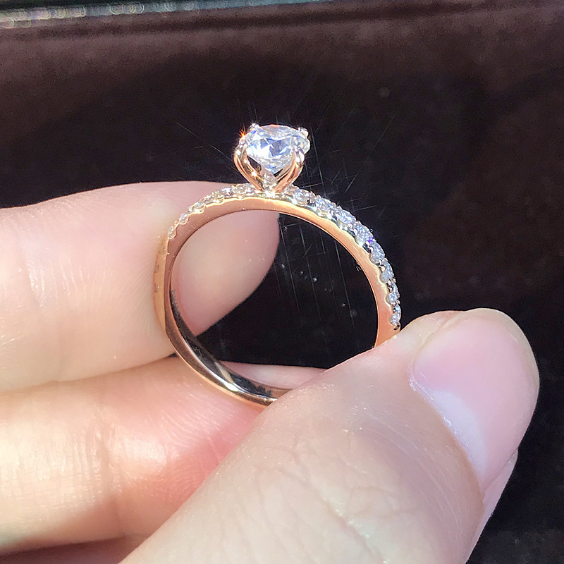 New Trendy Crystal Engagement Hot Sale Rings For Women AAA White Zircon elegant rings Female jewelry