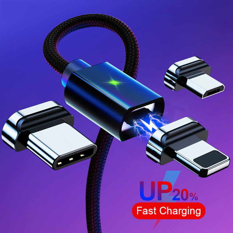 Magnetic Micro USB Cable For iPhone Samsung Fast Charging Data Wire Cord Magnet Charger USB Type C