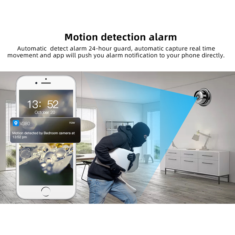 V380 Mini Wifi Camera 1080p IP Camera Wireless CCTV Infrared Night Vision Motion Detection