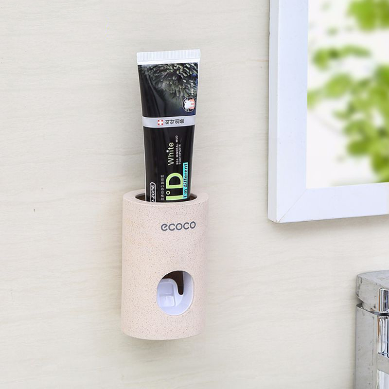 Automatic Toothpaste Dispenser Dust-proof Toothbrush Holder Wall Mount Stand Bathroom Accessories