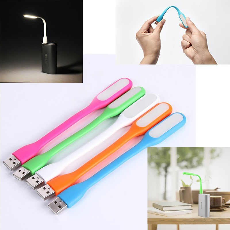 USB LED Book Light Flexible Foldable Reading Lamp Nightlight For Power Bank Computer Notebook Laptop