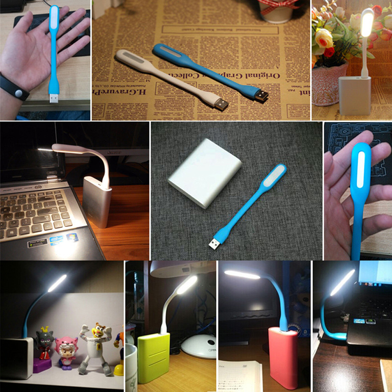 USB LED Book Light Flexible Foldable Reading Lamp Nightlight For Power Bank Computer Notebook Laptop