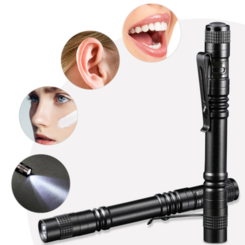 Mini Portable LED Flashlight Pocket Ultra Bright High Lumens Handheld Pen Light led Torch for Camping Outdoor Emergency 1000 lumens 1 Switch Mode led flashlight For the dentist and for Camping Hiking