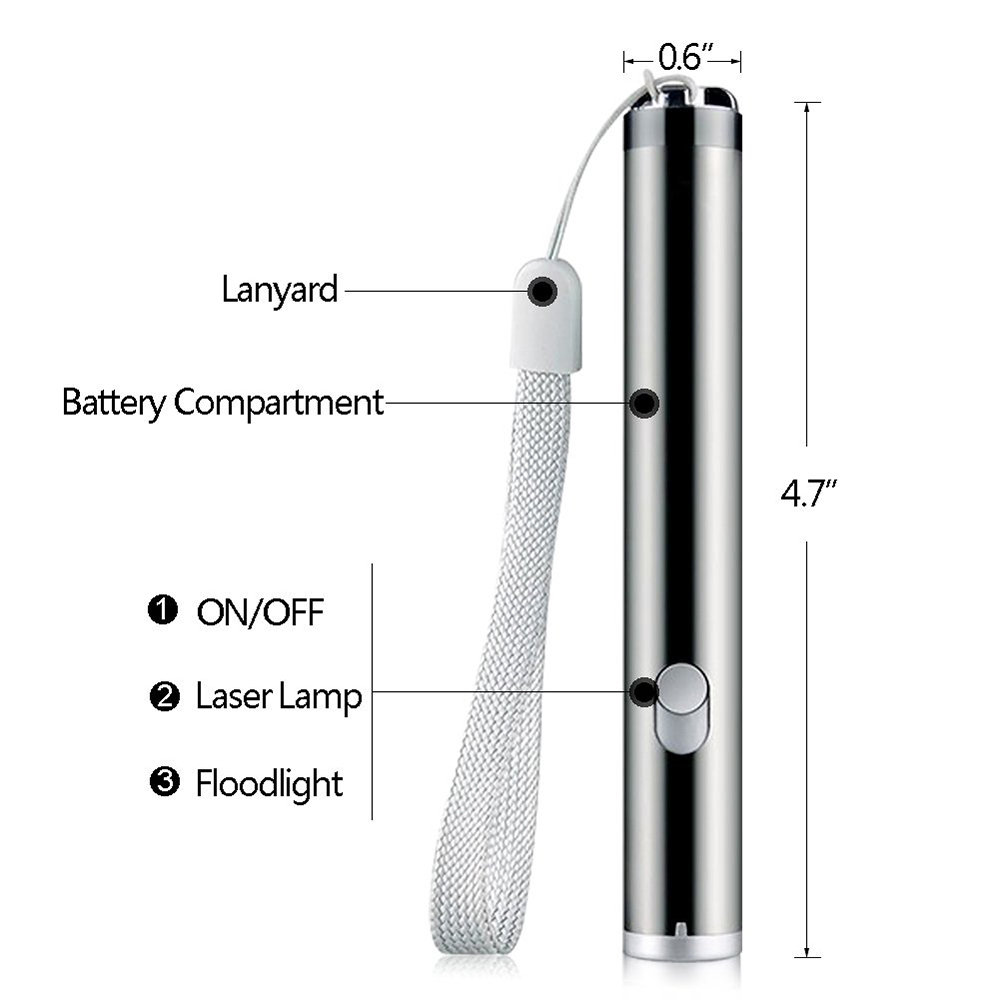 2 In 1 Mini Red Laser Pointer Flashlight LED Flashlight Pen Tool Cat Chase Training Toys Laser Pen