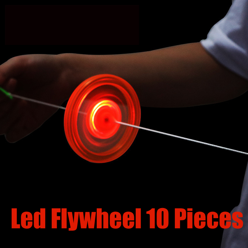 5-20 pieces Flash Pull Line Led Flywheel Hot Fire Wheel Glow Flywheel Whistle Creative Classic toys