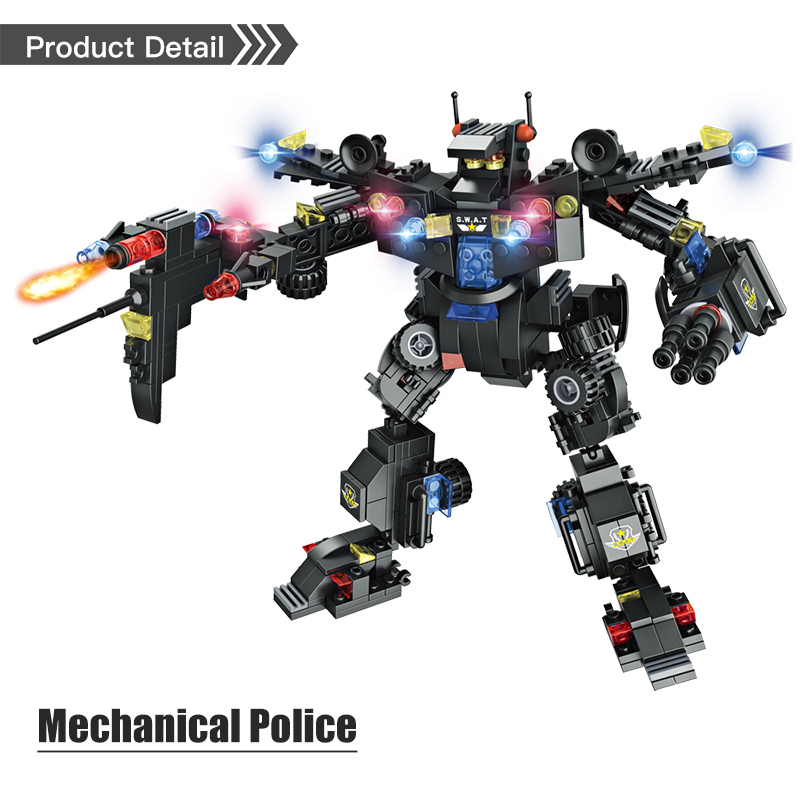 Building Blocks SWAT City Police Station Car Truck House Helicopter Blocks Constructor Toys Technic