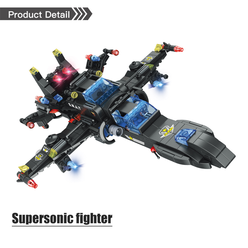 Building Blocks SWAT City Police Station Car Truck House Helicopter Blocks Constructor Toys Technic