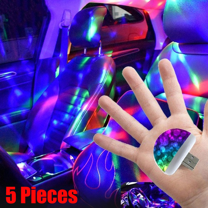 USB Mini Disco Light,Party Lights Ball Sound Activated, Halloween DJ Disco Ball Stage Lights-Multi Colors LED Car Atmosphere Light,Magic Strobe Light for Xmas Parties,Pool,Club,Church,Karaoke