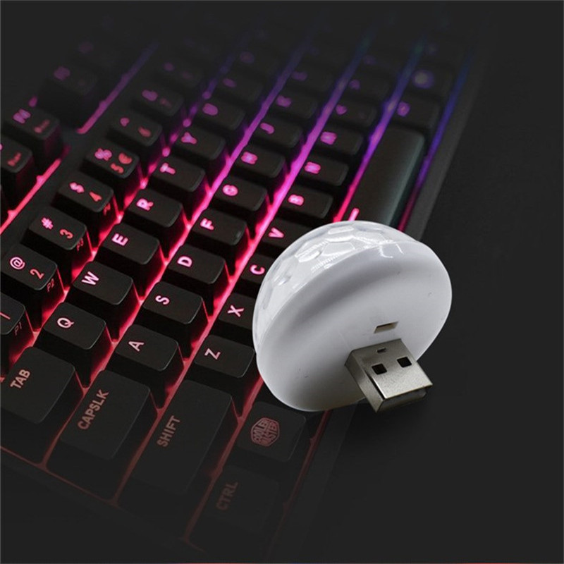 USB Mini Disco Light,Party Lights Ball Sound Activated, Halloween DJ Disco Ball Stage Lights-Multi Colors LED Car Atmosphere Light,Magic Strobe Light for Xmas Parties,Pool,Club,Church,Karaoke