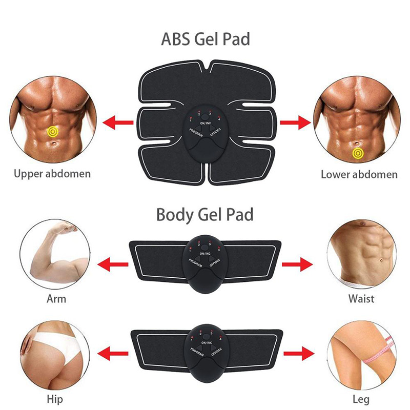 Abdominal Muscle Trainer Massage Stimulator Ab Wireless Vibration Body Slimming Machine Hip Workout