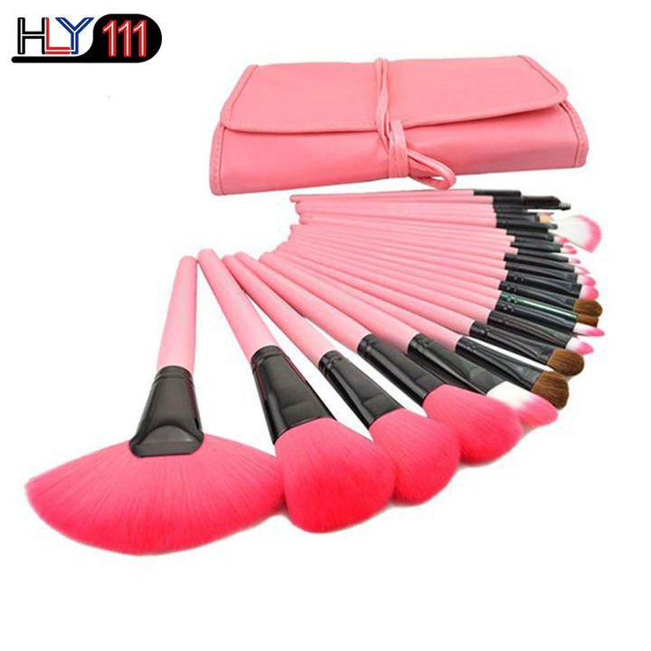 Professional 24 pcs Makeup Brush Set tools Toiletry Kit Wool Brand Make Up Brush Set burlywood