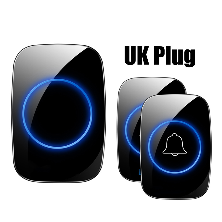 Hot Sales Doorbell  Intelligent Wireless Doorbell Waterproof 300M Remote UK Plug smart Door Bell