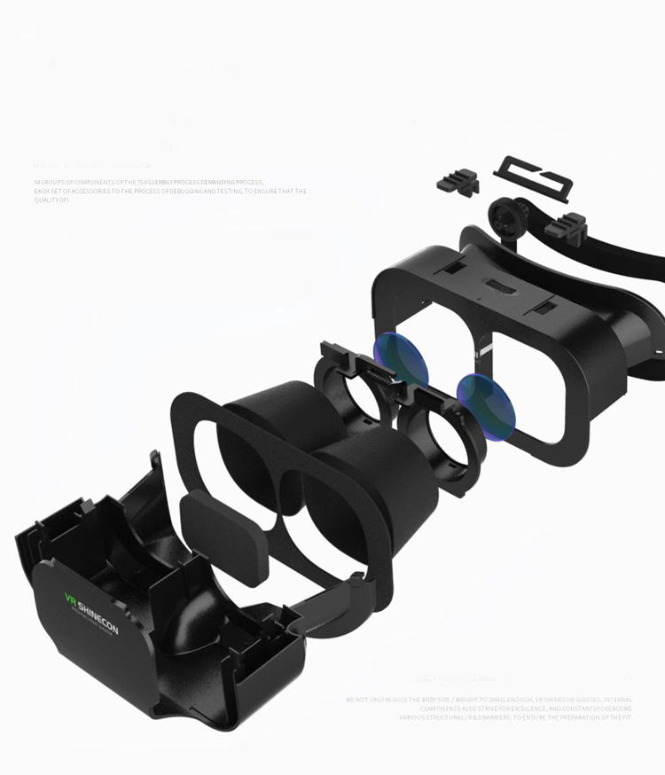 Hot Sales Mobile VR Glasses 3D Virtual Reality Game Glasses Headset VR SHINECON BOX 5 High quality