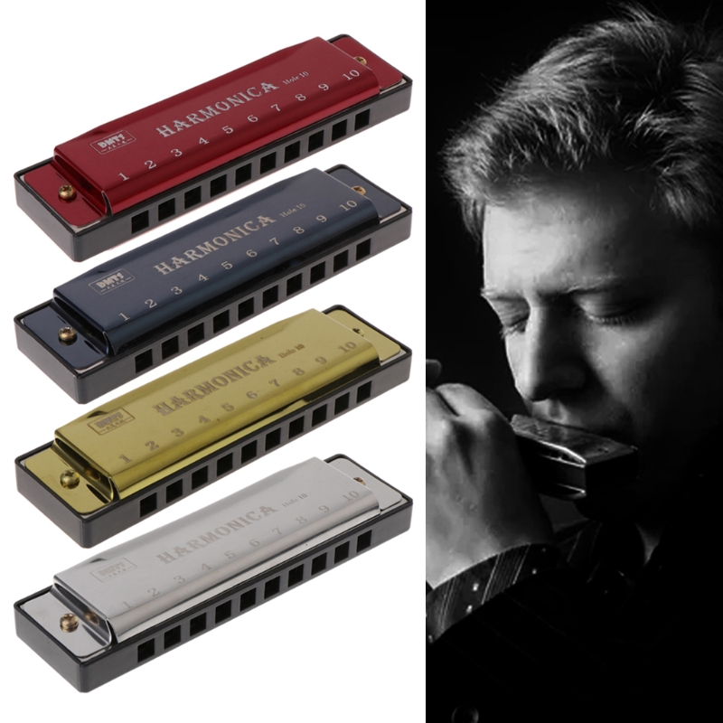 Hot Sales 10 Holes Swan Harmonica Diatonic Blues Musical Instrument Educational mouth organ