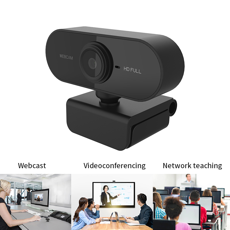 HD 1080P Webcam Computer PC WebCamera with Microphone Rotatable Cameras for Live Broadcast Video