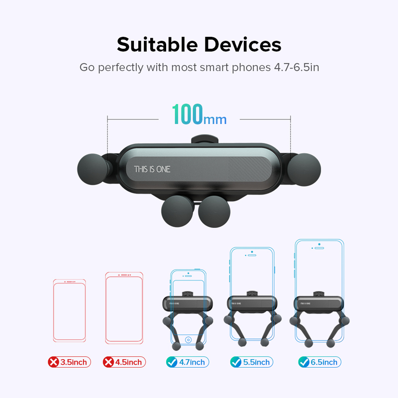 Gravity Car Holder For Phone in Car Air Vent Clip Mount No Magnetic Mobile Phone Holder GPS Stand