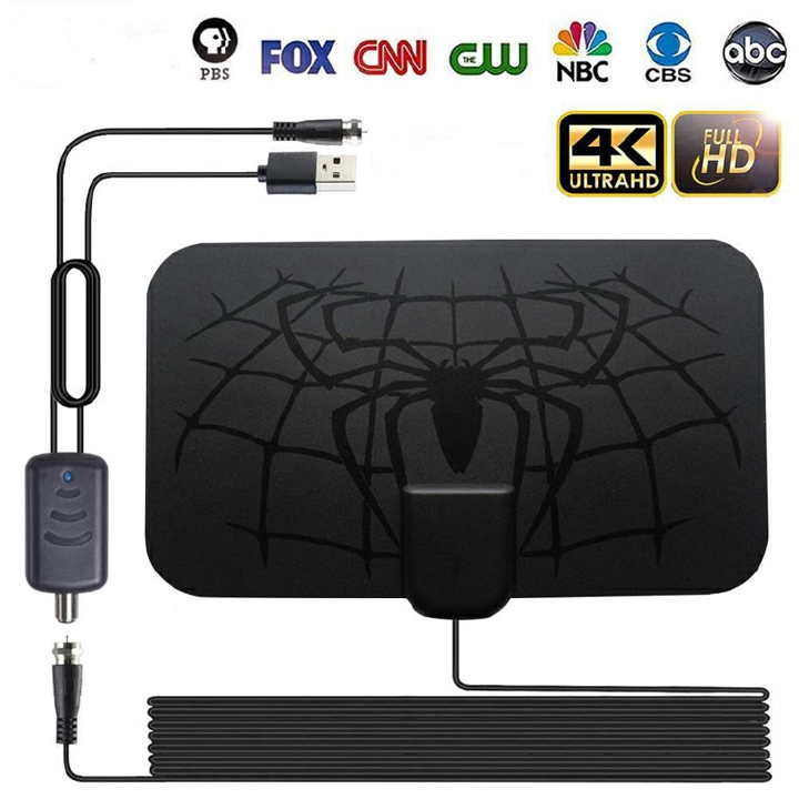 Indoor 1500 Miles Digital Antenna TV Aerial Amplified HDTV Antenna 4K DVB-T2 Local Channel Broadcast