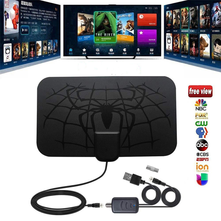 Indoor 1500 Miles Digital Antenna TV Aerial Amplified HDTV Antenna 4K DVB-T2 Local Channel Broadcast