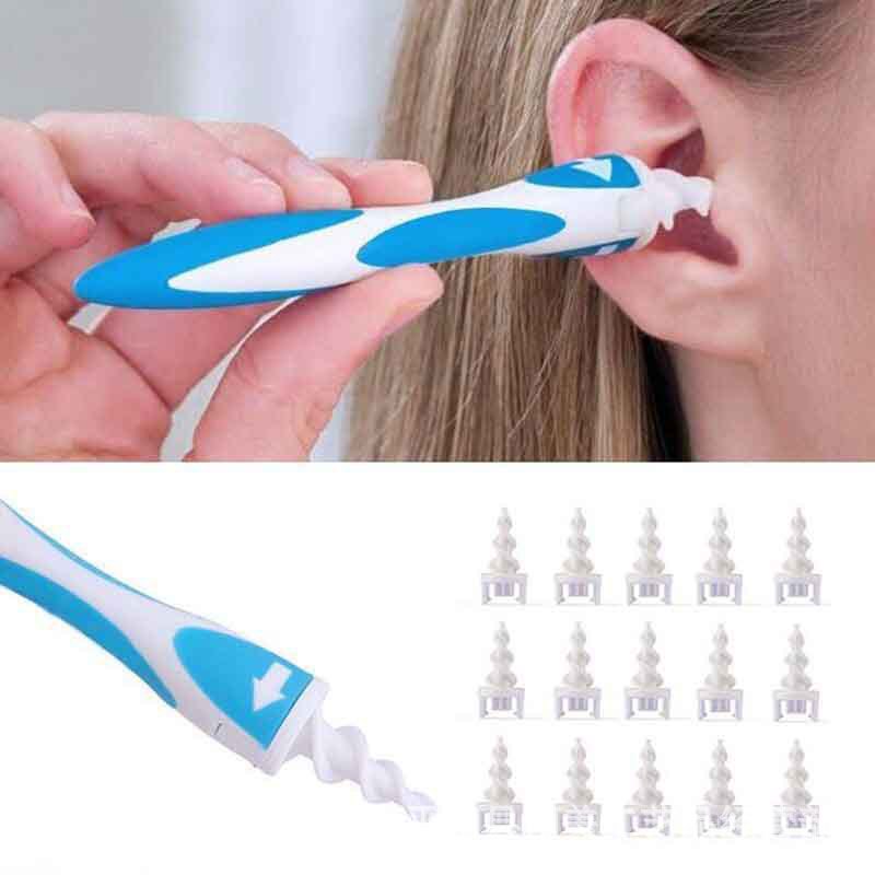 Ear Cleaner 16 Replacement Tips Earpick Easy Ear Wax Remover Spiral Earwax Cleaner  Ear Care Tools