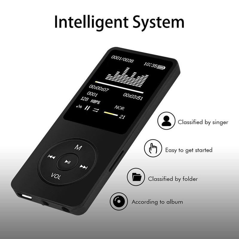 MP3 Player LCD Screen FM Radio Video Hifi Player Games Movies E-Books Music Players Built Microphone