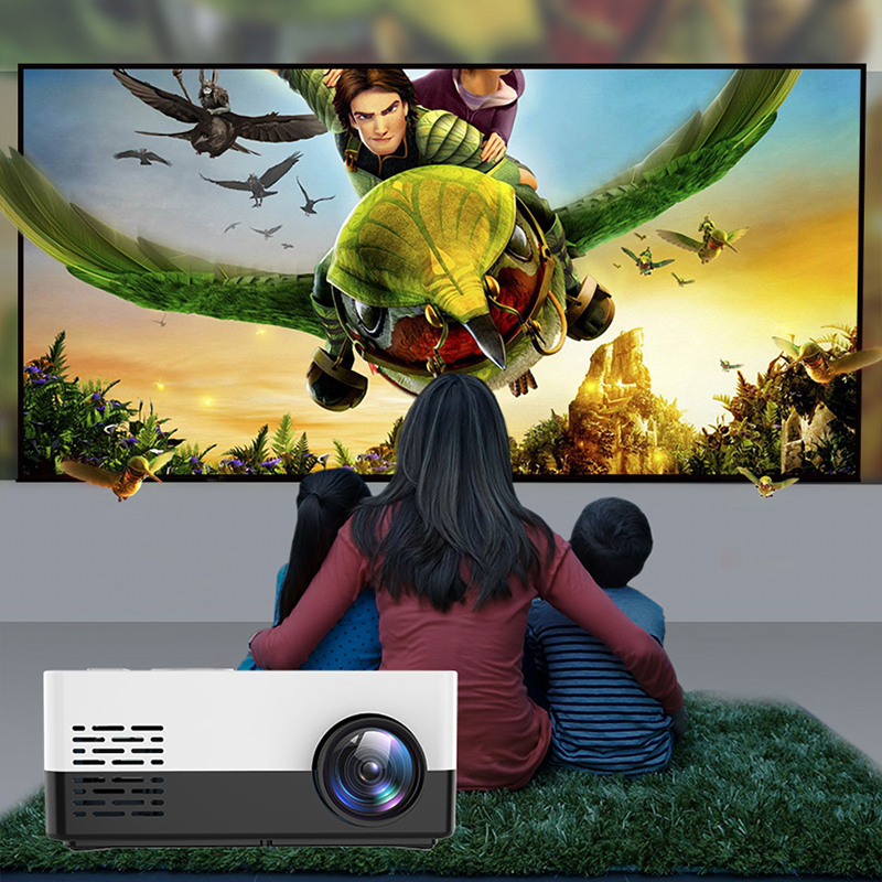 Mini Projector J15, 320*240 Pixels Supports 1080P HDMI USB  Mini Beamer Home Media Player Kids Gift