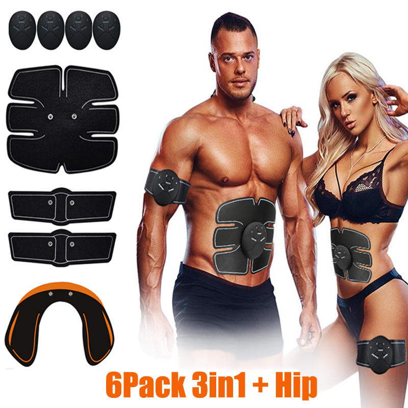 Abdominal Muscle Trainer Massage Stimulator Ab Wireless Vibration Body Slimming Machine Hip Workout