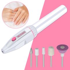 Electric Nail Drill Kit Manicure 5 Drills Grinding Burnishing Machine Nail art Manicure Pedicure Kit,Electric Nail Portable Mini Nail Grinding Tool with 5 Drills Personal Care As picture