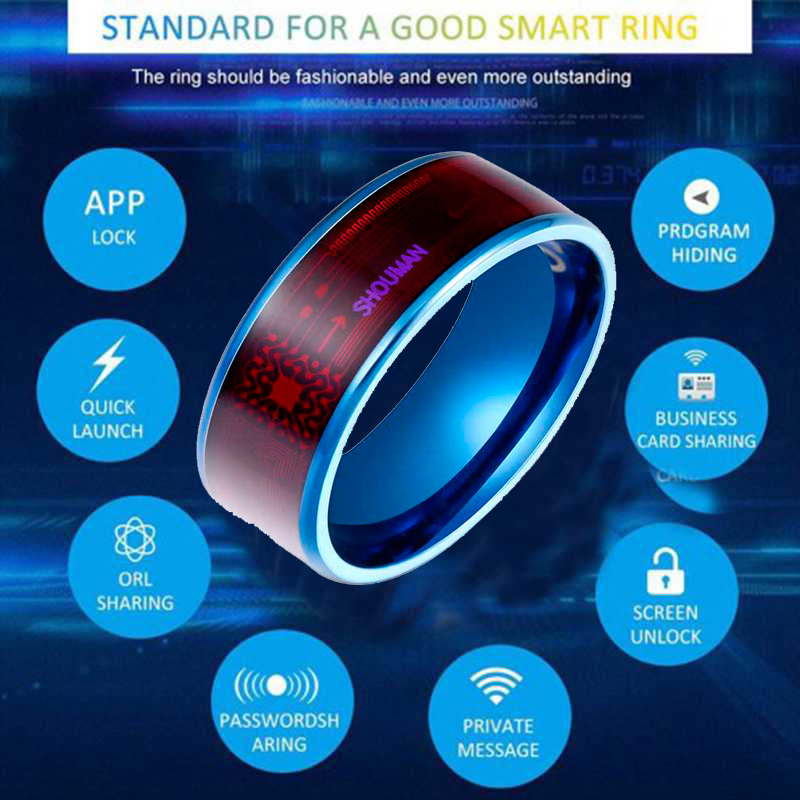 Ring Magic Wear NFC Smart Ring Finger Digital Ring Android Phones Functional Couple Stainless Rings
