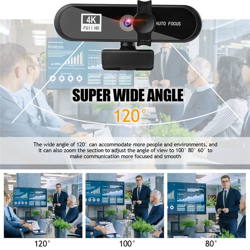 1K 2K 4K Conference PC Webcam Autofocus USB Web Camera Laptop Desktop With Mic 1080P HD Web Cam