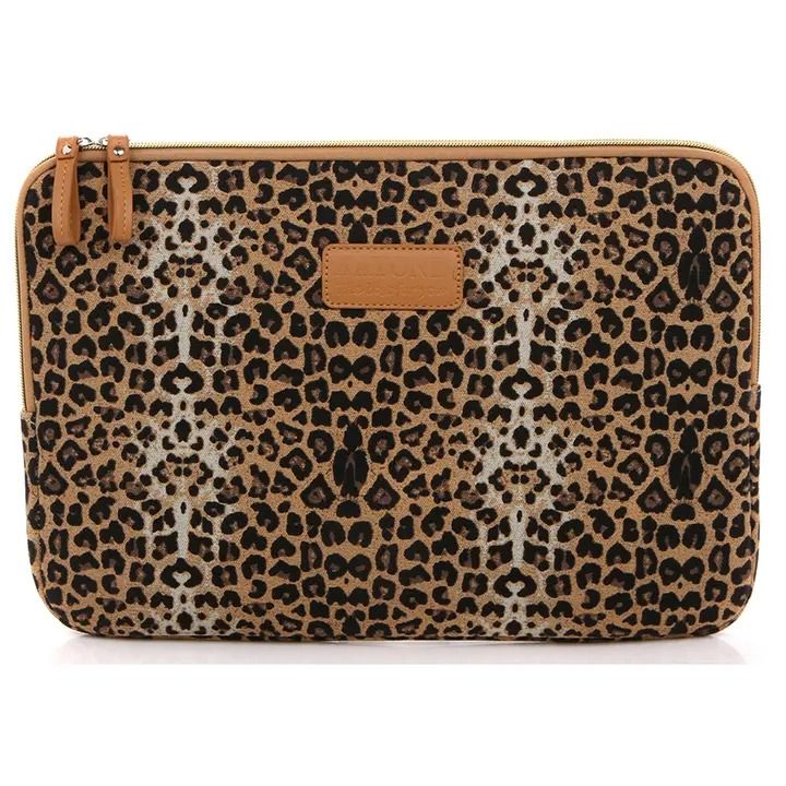 Canvas Fabric Sleeve for 11-15 Inch Laptops. Elephant,Bohemia and leopard print Patterns