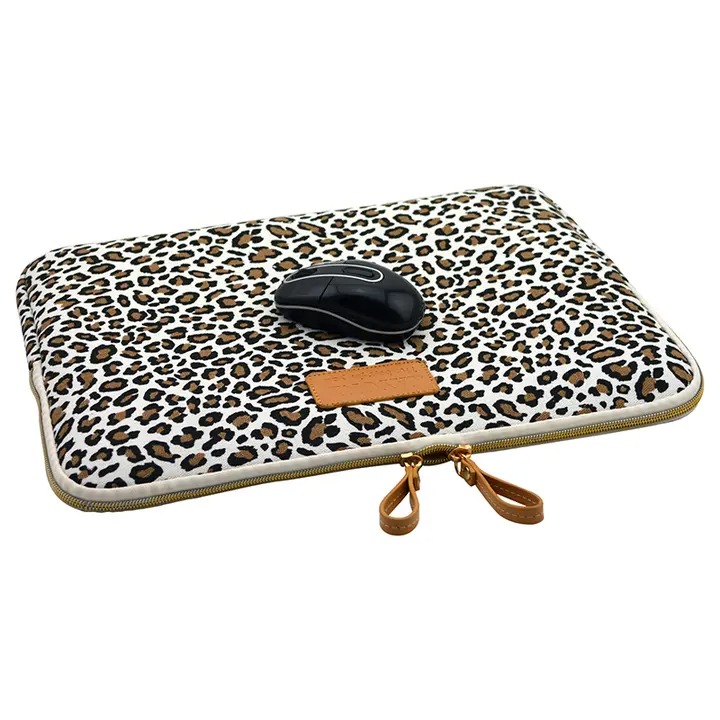 Canvas Fabric Sleeve for 11-15 Inch Laptops. Elephant,Bohemia and leopard print Patterns