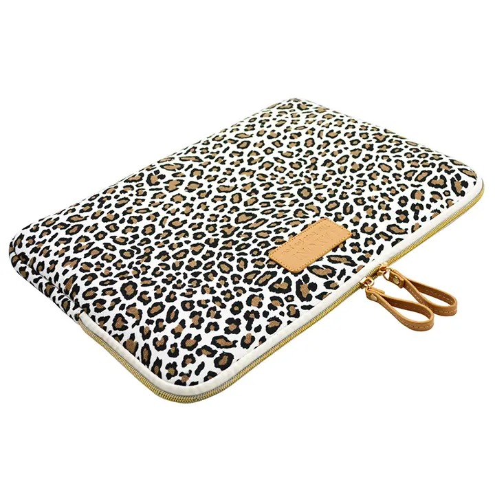 Canvas Fabric Sleeve for 11-15 Inch Laptops. Elephant,Bohemia and leopard print Patterns