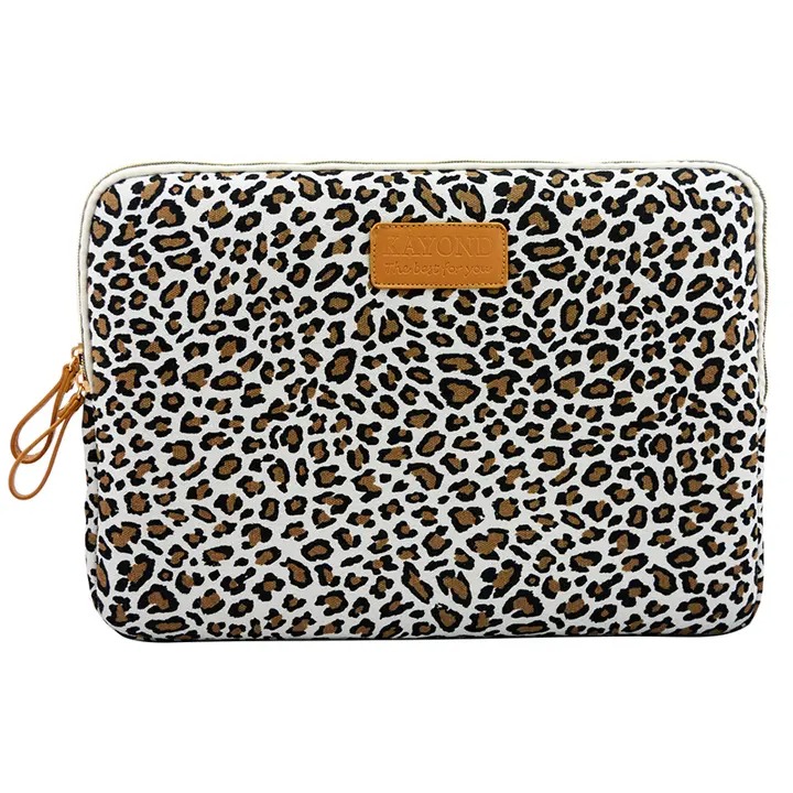 Canvas Fabric Sleeve for 11-15 Inch Laptops. Elephant,Bohemia and leopard print Patterns