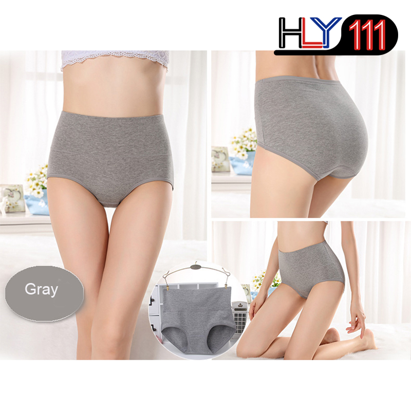 Women's briefs Comfortable Cotton High waist underwear Women Sexy Ultra-thin PantiesTummy Control