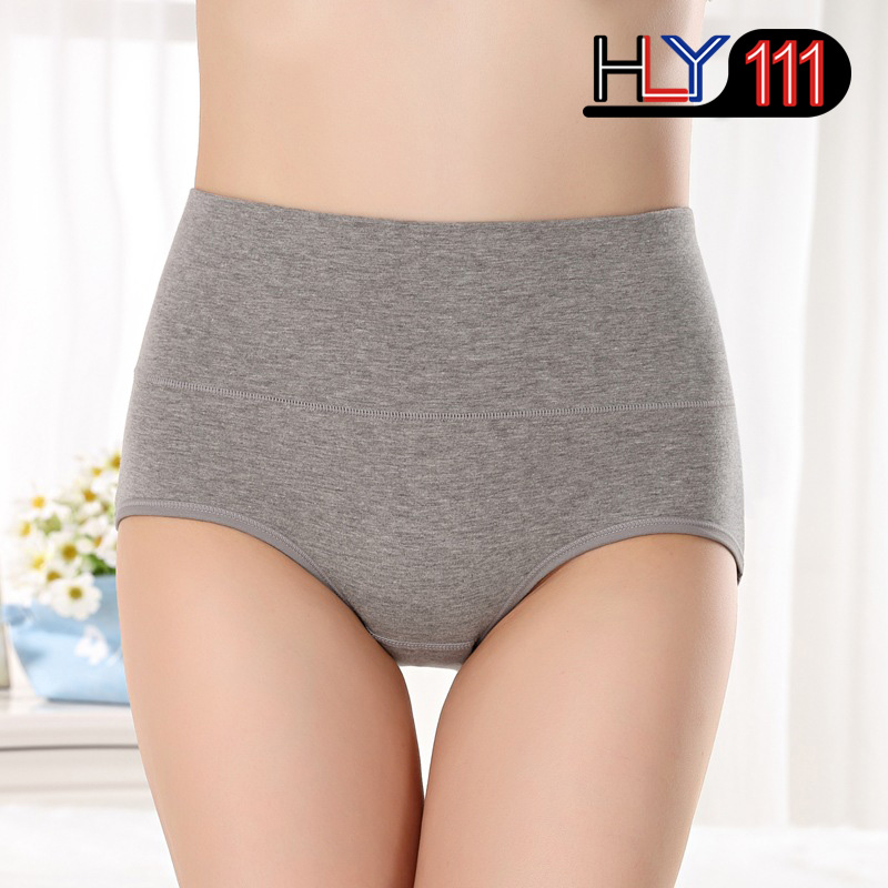 Women's briefs Comfortable Cotton High waist underwear Women Sexy Ultra-thin PantiesTummy Control
