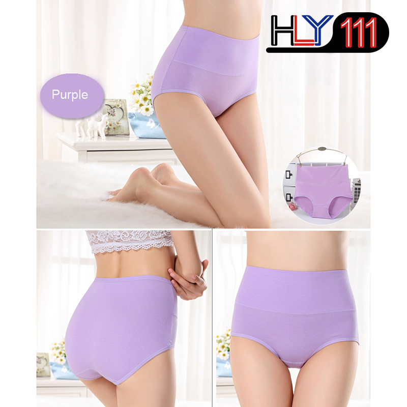 Women's briefs Comfortable Cotton High waist underwear Women Sexy Ultra-thin PantiesTummy Control