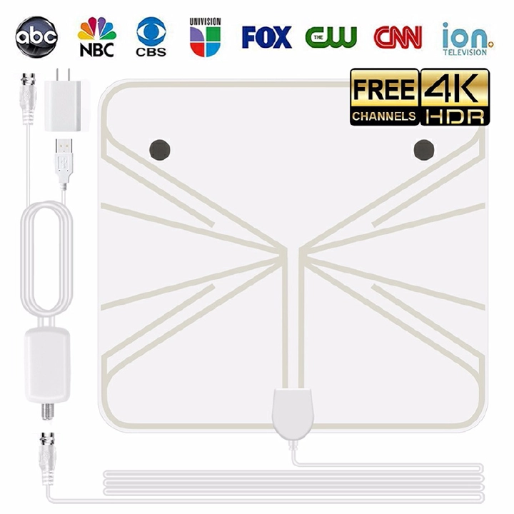 2021 Newest Indoor HDTV Antenna Receiving ATSC Mini HD Digital TV Antenna 960 Mile 4K 1080P Digital Satellite Receiver VHF UHF DVB-T2