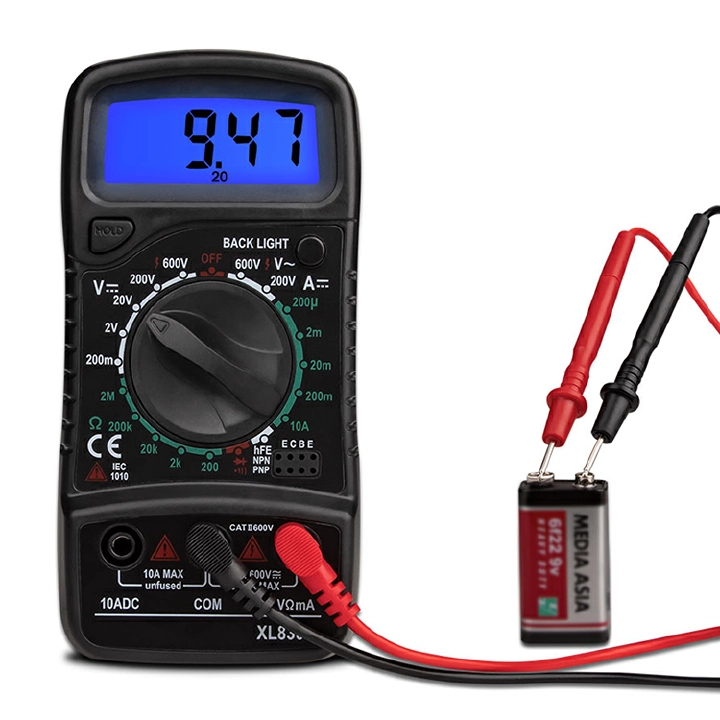 Digital Multimeter Esr Meter Testers Automotive Electrical Dmm Transistor Peak Tester Meter Capacitance Meter ,Handheld Digital Multimeter LCD Backlight Portable AC/DC Ammeter