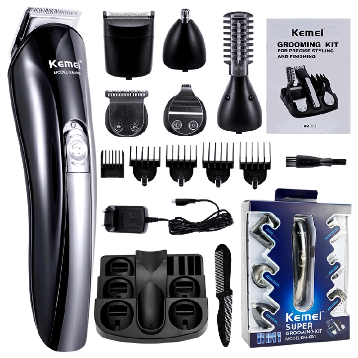 6 in 1 Electric Electric hair clipper beauty kit hair trimmer for men electric shaver for men's razor Nose trimmer Kemei Hair cutting machinerazor multifunctional hair cutting machine