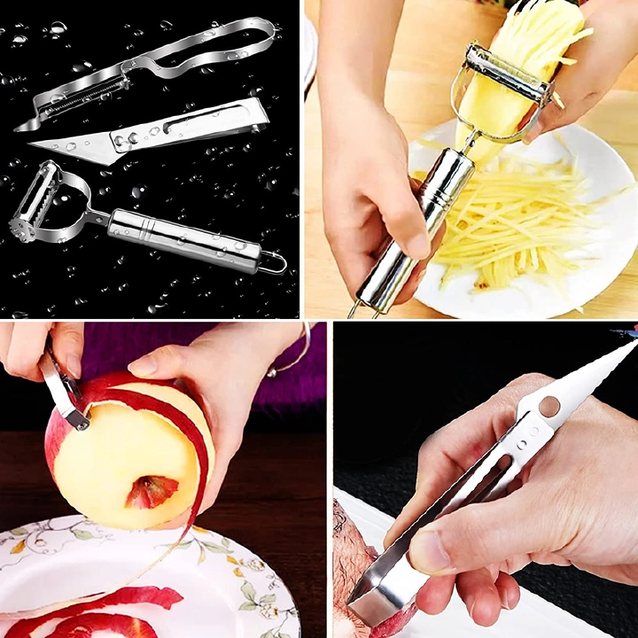 3 Pcs/Set Multifunctional Fruit Vegetable Peeler Stainless Steel Vegetable Grater Slicer Potato Peeler kitchen Gadgets