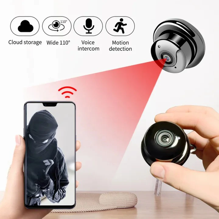 New Arrivals IP Camera, WiFi Camera Mini Camera with Infrared Night Vision 2-Way Audio Motion Tracker CCTV P2P Home Security
