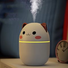 2023 Air Humidifier Cute  Aroma Diffuser With LED Night Light Cool Mist For Bedroom Home Car Plants Purifier Humificador Home Appliances White one size